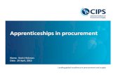 Apprenticeships in procurement in... · Leading global excellence in procurement and supply Apprenticeships in Procurement Level 3 Advanced Apprenticeship in Procurement available