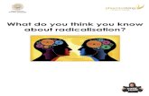 What do you think you know about radicalisation? · Vegan (not eating animals or using animal products) White Nationalism Islamic Radicalisation Political Religion Activist and Hacktivist
