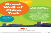 Great Wall of China Trek - Helen and Douglas House...Great Wall of China Trek 27th October – 4th November 2018 China China is a giant country which boasts seaside, jungles, massive