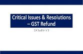 Critical Issues & Resolutions GST Refundaiftponline.org/wp-content/uploads/2020/pdf/Refnds... · 5/17/2020  · Export can claim ITC refund on exports and export on payment of IGST