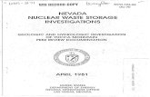 NEVADA' NUCLEAR WASTE STORAGE 'INVESTIGATIONS · Nevada Nuclear haste Storage Investigations.Department of Energy Nevada' Operations Office _ P.O. Box 14100 Las Vegas, NV 89114 Dear