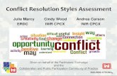 Conflict Resolution Styles Assessment · Julie Marcy Cindy Wood Andrea Carson ERDC IWR CPCX IWR CPCX. January 2016. Given on behalf of the Facilitators’ Exchange ... Warmth. BUILDING