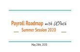 Payroll Roadmap with UCPath - Summer Session · Payroll Roadmap with UCPath Summer Session 2020 May 28th, 2020