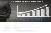 CORPORATE PROFILE APSALT TECHNOLOGIES PVT. LTD. Technologies Pvt Ltd.pdf · across software development, web designing, ERP Solutions and e-commerce solutions. Apsalt Technologies