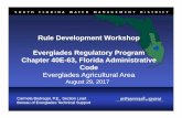 Rule Development Workshop Everglades Regulatory Program ...€¦ · The Everglades Forever Act mandates implementation of Chapter 40E-63, Florida Administrative Code (FAC) Part I,