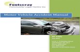 Motor Vehicle Accident Manual - West Justice · 1 | P a g e Ali Yildiz July 2015 Level 1, 72 Buckley Street FOOTSCRAY VIC 3011 Phone: 9689 8444 Fax: 9689 8155 Website: footscrayclc.org.au