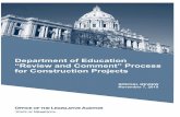 Department of Education Review and Comment Process for ... · 7/11/2019  · a capital loan outstanding. 3. Under state law, the department’s review and ... remodeling projects