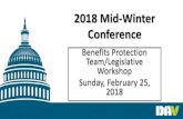 2018 Mid-Winter Conference - DAV · Thomas Murphy, VA Acting Under Secretary for Benefits ... 2018 Mid-Winter Conference . 2017 Legislative Activities • April - Roundtable . ...