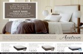 D THE WOR LD’S F BEDS · Thru Nov. 29 DISCOVER THE WOR LD’S FINEST BEDS AND SAVE $600 STEARNS & FOSTER® LUXURY ESTATE AND LUXURY ESTATE HYBRID COLLECTIONS Villa Turin and Villa