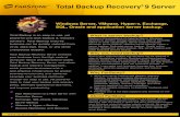 R Total Backup Recovery 9 Server - Econnet · Total Backup Recovery image file to a VMware image file format. Administrative Console Powerful centralized management console for manage
