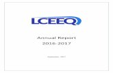 Annual Report 2016-2017 - LCEEQ Report 20… · May 3-4, 2017 – Special Planning ... – What Do We Know?), and Jared Covilli who offered the Closing Plenary, A Vision of Graduates