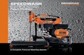 SPWAS SA - Generac Power Systems · Generac’s SpeedWash™ power washers provide you with a complete washing system featuring best-in-class cleaning power. This complete cleaning