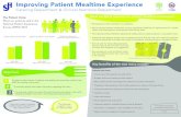 Improving Patient Mealtime Experience · The Patient Voice: What our patients said in the National Patient Experience Survey (NPES) 2018 Q. How would you rate the food? 60% in SJH.