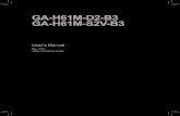 GA-H61M-D2-B3 GA-H61M-S2V-B3 · GA-H61M-D2-B3 GA-H61M-S2V-B3 User's Manual Rev. 1002 12ME-H61MD2B-1002R