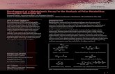 Development of a Metabolomic Assay for the Analysis of Polar … · 2015. 7. 20. · Development of a Metabolomic Assay for the Analysis of Polar Metabolites Using HILIC UPLC-TOF