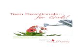 What Teen Girls Are Saying · Welcome to Teen Devotionals for Girls , brought to you by Findyourtruebeauty.com. These 90 devotions are intended for teen girls who want to find their