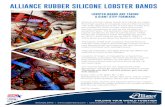 Rubber Band Manufacturer & Wholesaler - …...ALLIANCE RUBBER SILICONE LOBSTER BANDS Sizes: 1 / 1 / Standard band colors: White, Red, Blue, Yellow, Green Minimum order quantity: 60
