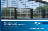 Sectional overhead doors€¦ · for sectional doors up to 30 m2 – ensures that the door can be secured in the uppermost position. PROMStahl offers a variety of operators for powering