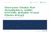 Secure Data for Analytics with HYOK (Hold Your Own Key) · 2020. 7. 30. · Secure Data for Analytics with HYOK (Hold Your Own Key) 1 T HE CHALLENGE Probably the single biggest barrier