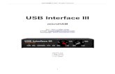 USB Interface IIIUSB Interface III に外部から電源を供給する場合には、 必ず 、外部 13.8 V 電源の極性をチェックして下さい。アップグレード可能なファームウェアが無線機に搭載されている場合、