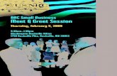February 2009 Small Business Meet & Greet Agenda.Thursday, February 5, 2009 9:30am–1:30pm Washington Rockville Hilton 1750 Rockville Pike, Rockville, MD 20852 NRC Small Business
