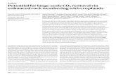 Potential for large-scale CO2 removal via enhanced rock … · 2020. 7. 8. · 242 | Nature | Vol 583 | 9 July 2020 Article Potential for large-scale CO 2 removal via enhanced rock