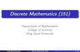 Discrete Mathematics (151) - KSUfac.ksu.edu.sa/sites/default/files/boolean_algebra_1_0.pdfBoolean Functions Boolean algebra provides the operations and the rules for working with the