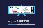 einsNOTE · 2019. 7. 29. · 1. User Interface Templates Media Library My Cloud Toolbar Toolbar Toggle Button Trash Bin Menu Bar With einsNOTE you can create content and present it