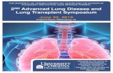 2 Advanced Lung Disease and Lung Transplant Symposium · 2019. 6. 17. · PULMONARY AND CRITICAL CARE MEDICINE PRESENT. 2. ND. Advanced Lung Disease and. Lung Transplant Symposium.