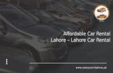 Affordable Car Rental Lahore – Lahore Car Rental: