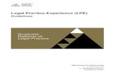 Legal Practice Experience (LPE) · 2020. 3. 18. · Legal Practice Experience (LPE) Guidelines . ANU School of Legal Practice . T: +61 2 6125 3483 . E: lpe.law@anu.edu.au ACTON ACT