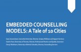 Embedded Counselling Models: A Tale of 9 Cities · 2019. 7. 5. · EMBEDDED COUNSELLING MODELS: A Tale of 10 Cities Gaya Arasaratnam, Concordia University, Director, Campus Wellness