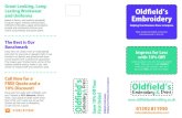 Oldfi eldʼs Embroidery - Professional Copywriters' Network · 2017. 9. 7. · When you place your first order with Oldfield’s Embroidery, simply quote the code OLD001 and we’ll