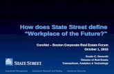 How does State Street define “Workplace of the Future?”cng.files.cms-plus.com/admin/State Street Presentation October 2015.pdfWorkplace of the Future: Workstation and Office Layout.