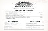 ENGLISH BREAKFAST A5 Breakfast... · 2019. 6. 19. · ENGLISH BREAKFAST Full English Breakfast Pork & leek sausages, smoked bacon, hash browns, duo of eggs, grilled tomato, mushrooms,