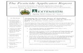 The Pesticide Applicator Report · 2019. 4. 11. · Navigating the UVM Extension Program website: A resource for training and information Sarah Kingsley-Richards, UVM Extension PSEP