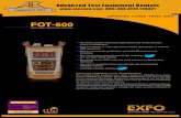 FOT-600 Optical Loss Test Set - Advanced Test Equipment ...User guide, Certificate of Calibration, instrument stickers in six languages, AC adapter/charger, connector adapter (FOA-XX),