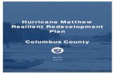 Hurricane Matthew Resilient Redevelopment Plan Columbus County€¦ · Hurricane Matthew was an extraordinarily severe and sustained event that brought record-level flooding to many