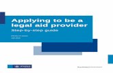 Applying to be a legal aid provider...Introduction This guide will help you complete an application to become an approved provider of legal aid services or specified legal services