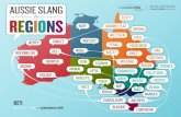 Australian Slang By Regions...AUSSIE SLANG REGIbyONS = synonymous with FESTY CANTALOUPE ROCKMELON CABANA CABANOSSI CHALET GRANNY FLAT CHEERIOS TOGS COSSIES BATHERS FERAL WRONG RAD
