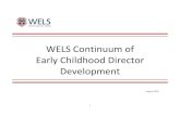 WELS Continuum of Early Childhood Director …...The WELS Early Childhood Standards were first developed in 2012 by a coalition of WELS leadership stakeholders from Martin Luther College