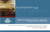 Sydney and Melbourne: An Economic Overview Briefing Paper No … · 2016. 2. 4. · headquarters in Melbourne. This situation was reversed during the second half of the twentieth