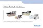 Gear Pump Units - SKF · 2020. 6. 16. · 1-1202-EN Medium Flow rate Reservoir capacity Reservoir material Order No. 1) Oil Fluid grease [l/min] [litres] Plastic Metall Design features