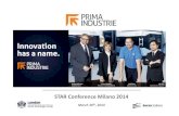 STAR Milano 2014 - Prima Industrie · 2016. 1. 25. · STAR Conference Milano 2014 March 26th, 2014. Our Group: business sectors Machinery Division Electronics & laser technologies