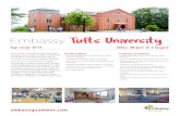 Embassy Tufts University · 2019. 9. 19. · campus of prestigious Tufts University in Medford, Massachusetts, only 20 minutes to downtown historic Boston. The campus has fantastic