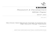 BBC Research & Development White Paper WHP283€¦ · White Paper WHP 283 Non-linear Opto-Electrical Transfer Functions for High Dynamic Range Television Tim Borer Abstract Modern