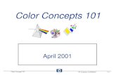 Color Concepts 101 - Hewlett Packard...Color Concepts 101 HP Company Confidential Color Concepts 101 Page 5 Color Spaces •Almost all visible colors can be created using two systems
