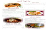 THAI MENU - daostaipans.comdaostaipans.com/ta.pdf · THAI MENU , Indicate spicy dishes SERVED WITH STEAMED RICE (except pad thai) Basil Chicken , ..... 10.99 Chicken Stir Fried with