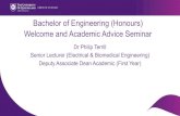 Bachelor of Engineering (Honours) Welcome and …Hons...2020/07/30  · Bachelor of Engineering (Honours) Welcome and Academic Advice Seminar Dr Philip Terrill Senior Lecturer (Electrical