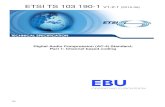 TS 103 190-1 - V1.2.1 - Digital Audio Compression …...2001/01/02  · Part 1: Channel based coding TECHNICAL SPECIFICATION ETSI 2 ETSI TS 103 190-1 V1.2.1 (2015-06) Reference RTS/JTC-029-1